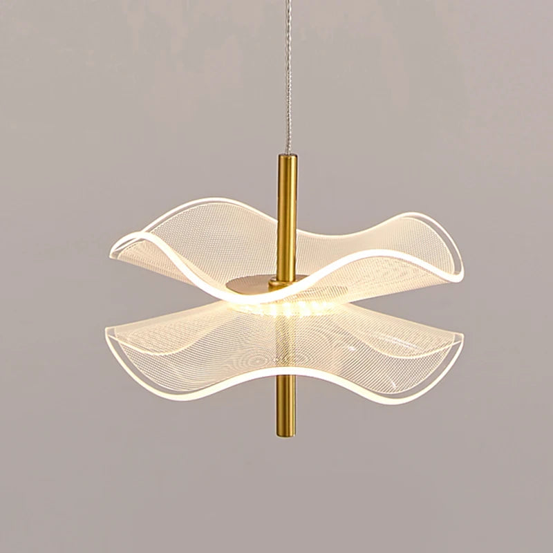 Acrylic lotus leaf designer chandelier for interior decor
