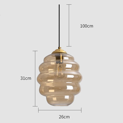 Modern stained glass pendant light for interior decoration - vue 14 sur 24