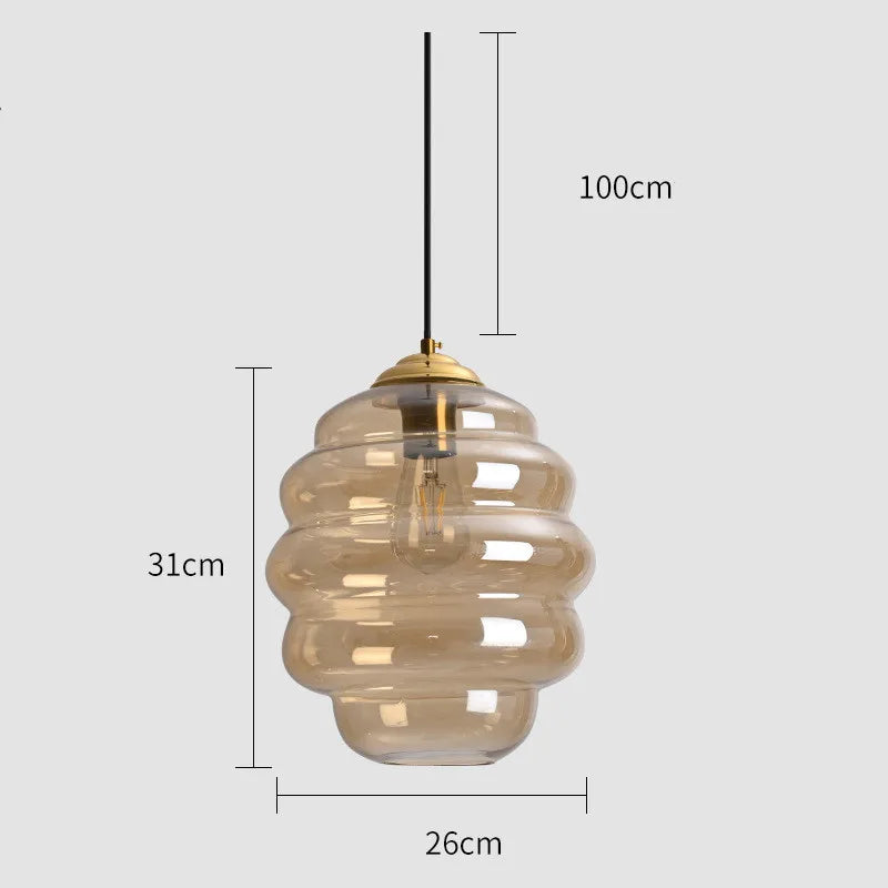 Modern stained glass pendant light for interior decoration - vue 13 sur 24