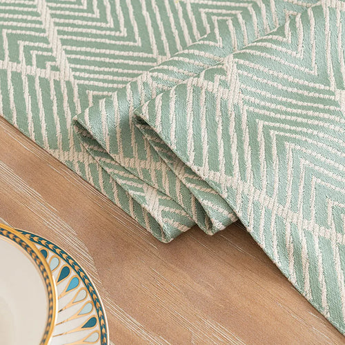 Embroidered table runner with geometric patterns, bohemian style - vue 6 sur 7