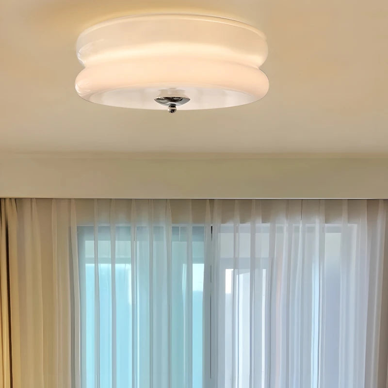 Retro glass LED ceiling light for modern decor