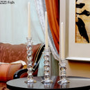 Crystal glass candle holder accessories for candlelit dinners
