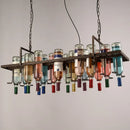 Vintage industrial nordic creative wine bottle chandelier