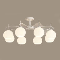 Nordic minimalist LED glass pendant chandelier Sandyha