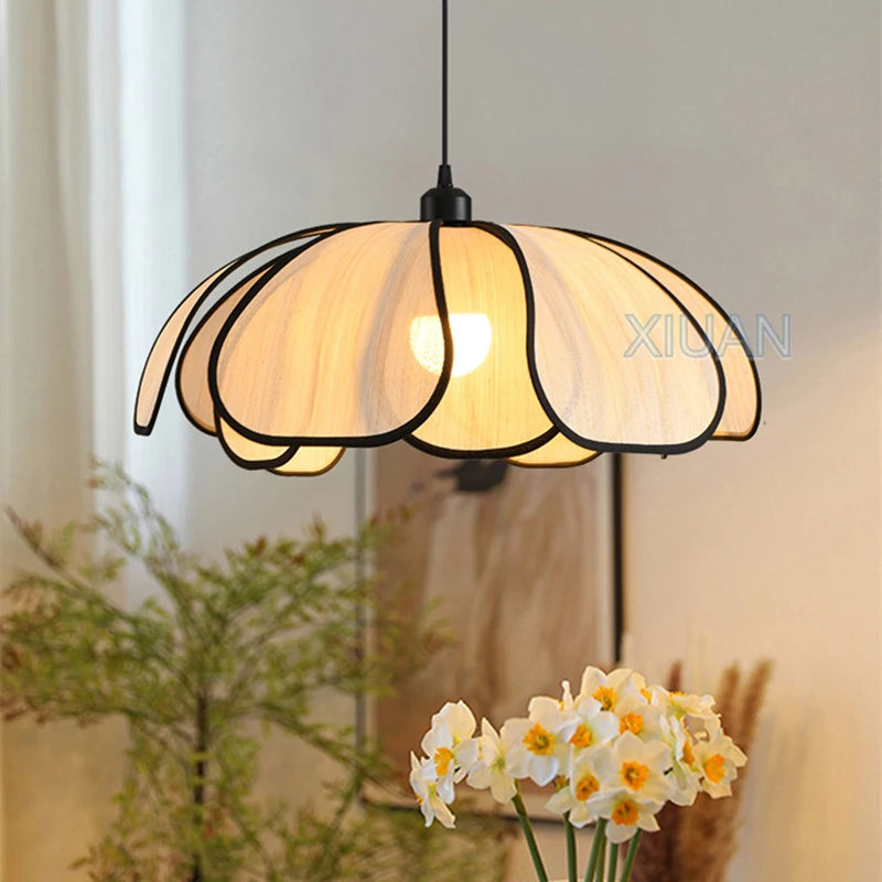Handmade abaca retro French style LED chandelier