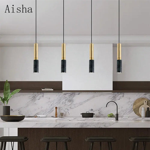 Nordic style terrazzo pendant light for interior decoration - vue 4 sur 10