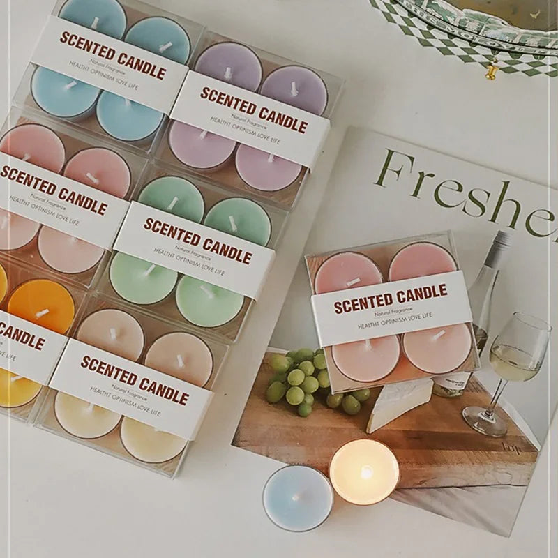 set of 4 scented soy wax candles for decorations and events