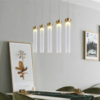 Minimalist Nordic striped glass chandelier for interior decoration