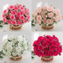 Artificial peony bouquet for indoor floral decoration