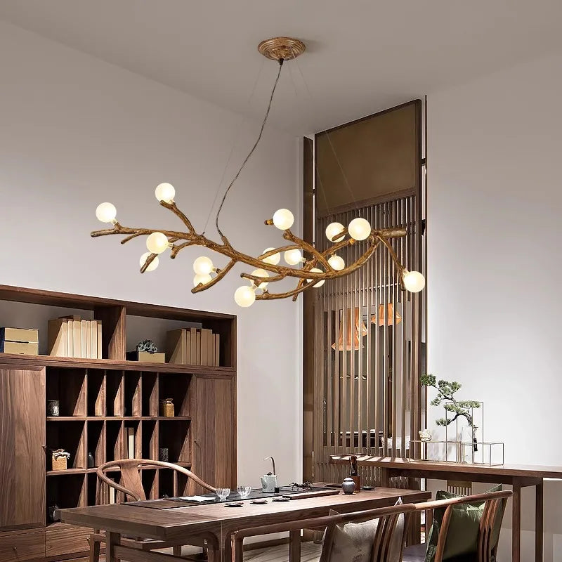 Modern design LED branch chandelier - vue 6 sur 15