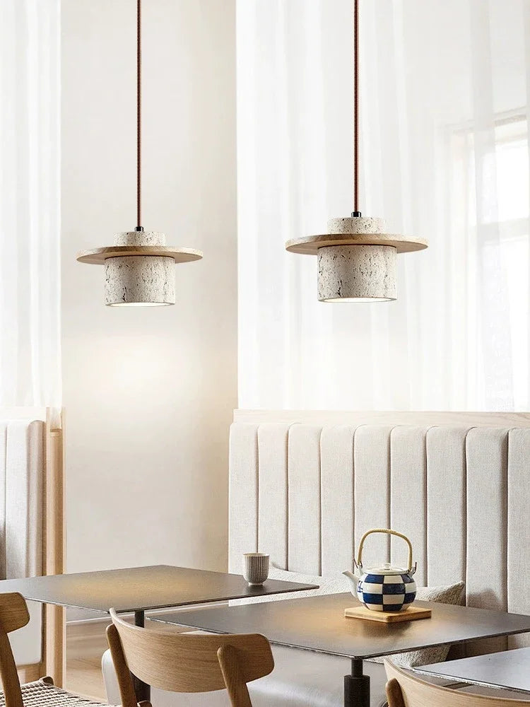 Nordic cave stone chandelier wabi-sabi style creative