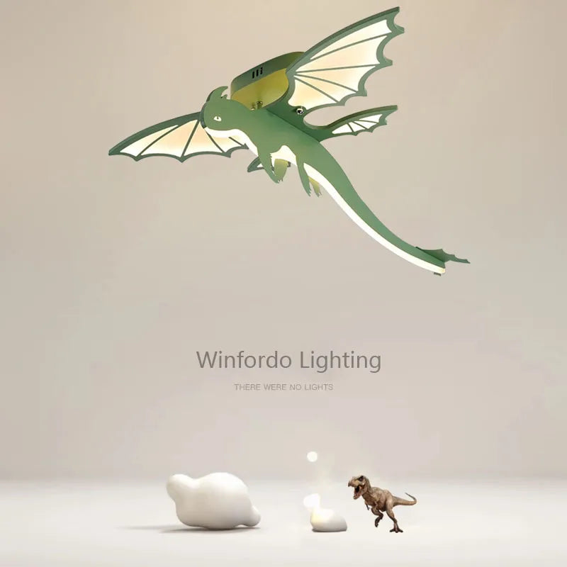 Dinosaur ceiling light for children's room with playful modern design
