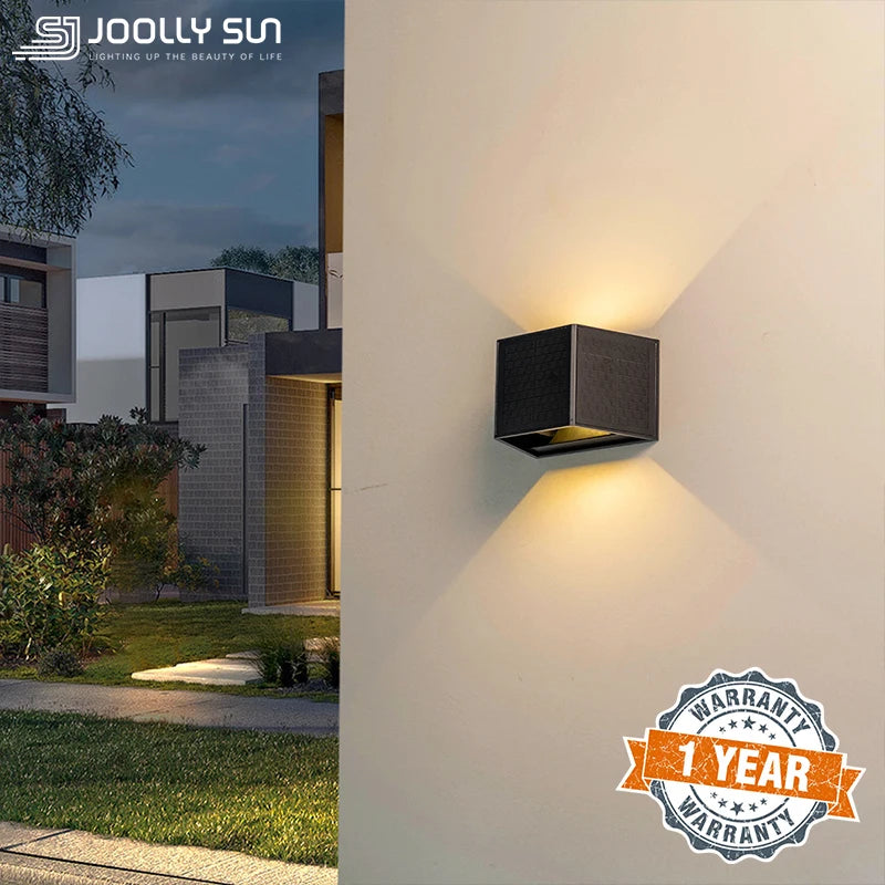 JoollySun solar wireless outdoor LED wall light for garage, yard and garden