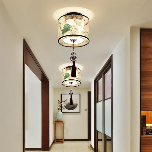 Chinese style ceiling light for hotel, villa entrance hall and balcony - vue 5 sur 20