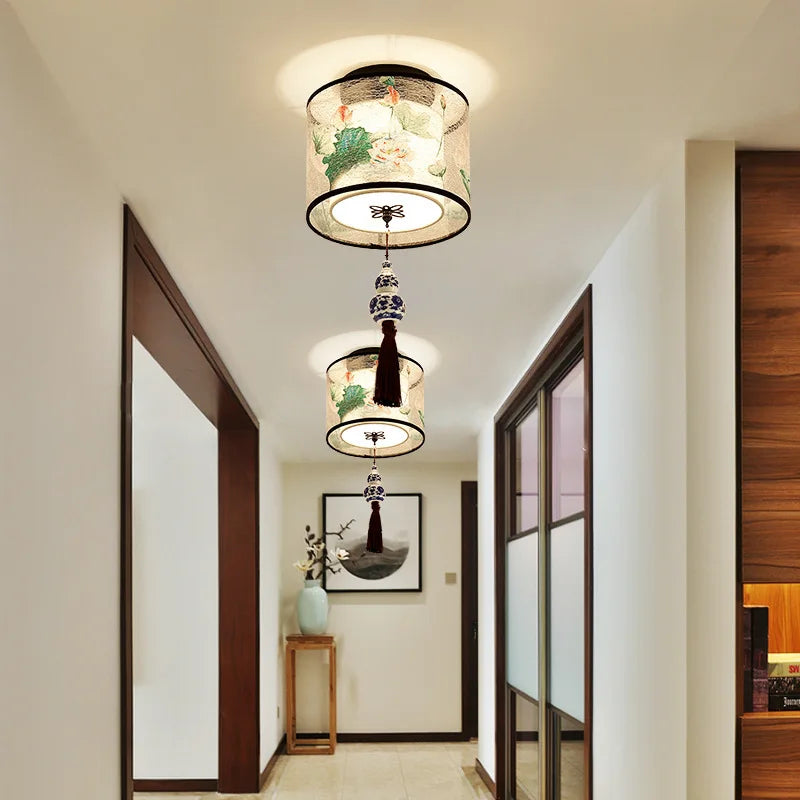 Chinese style ceiling light for hotel, villa entrance hall and balcony - vue 4 sur 20
