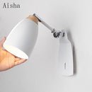 Simple creative Nordic wall light with switch decorative