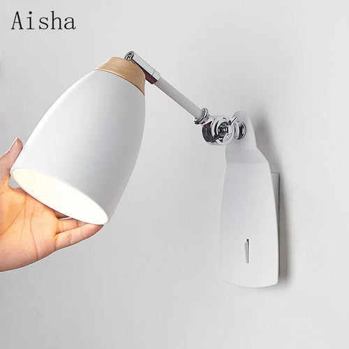 Simple creative Nordic wall light with switch decorative - vue 2 sur 8