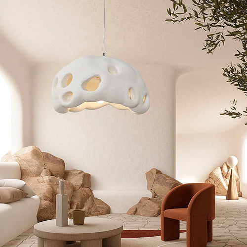 Wabi sabi designer LED pendant light nordic irregular - vue 6 sur 20
