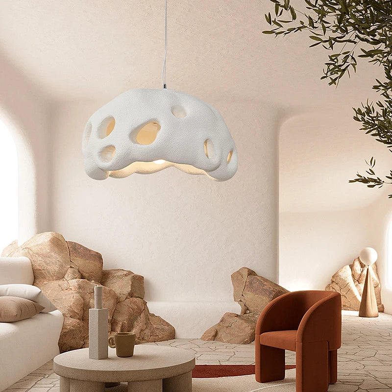 Wabi sabi designer LED pendant light nordic irregular - vue 5 sur 20