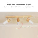 Adjustable nordic wooden rotating spotlight for cloakroom lighting