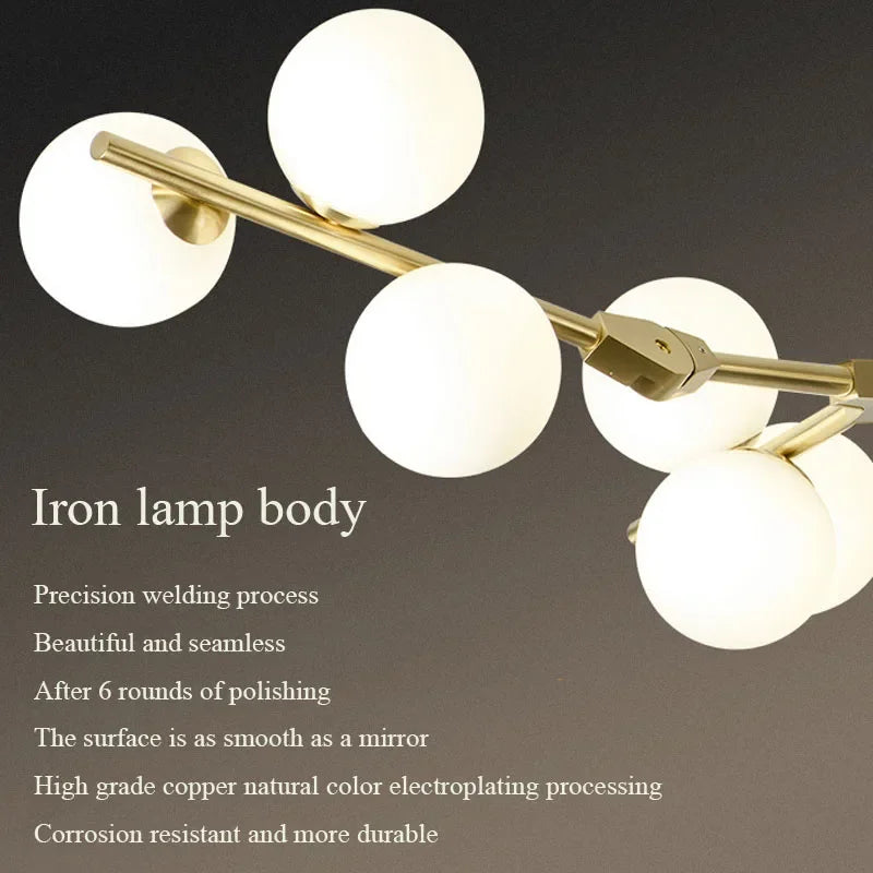 Modern glass chandelier for your interior decor - vue 6 sur 9