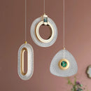 Modern geometric crystal chandelier for interior decoration