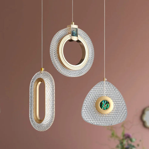 Modern geometric crystal chandelier for interior decoration - vue 2 sur 10