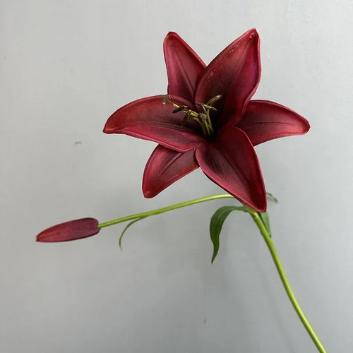 Artificial lily branch floral decoration for interiors - vue 8 sur 11