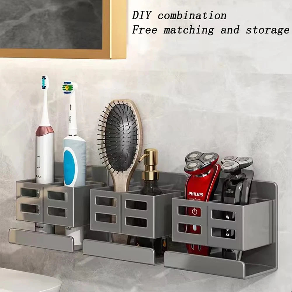 Multifunctional toothbrush holder for bathroom storage - vue 4 sur 8