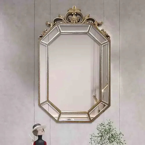 Nordic hanging decorative mirror for elegant makeup - vue 2 sur 14