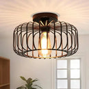 Simple birdcage indoor ceiling light for bedroom, living room or hallway, E26 decorative restaurant fixture, AC 110 V
