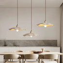 Wabi-sabi cement and travertine pendant light for interior decoration
