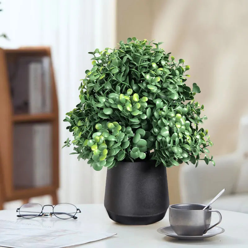 Small artificial eucalyptus tree for indoor and outdoor decoration