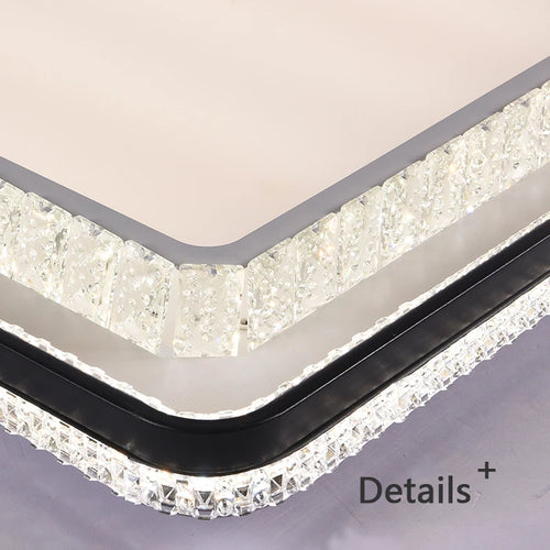 Modern crystal LED ceiling light for elegant interiors - vue 7 sur 6