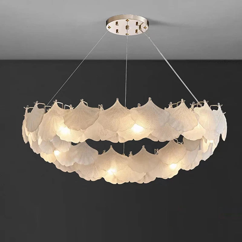 Minimalist retro glass chandelier for elegant decor