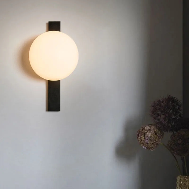 Modern LED globe wall light