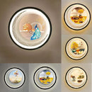 Modern round LED wall light