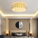 Modern round dimmable LED crystal glass ceiling light
