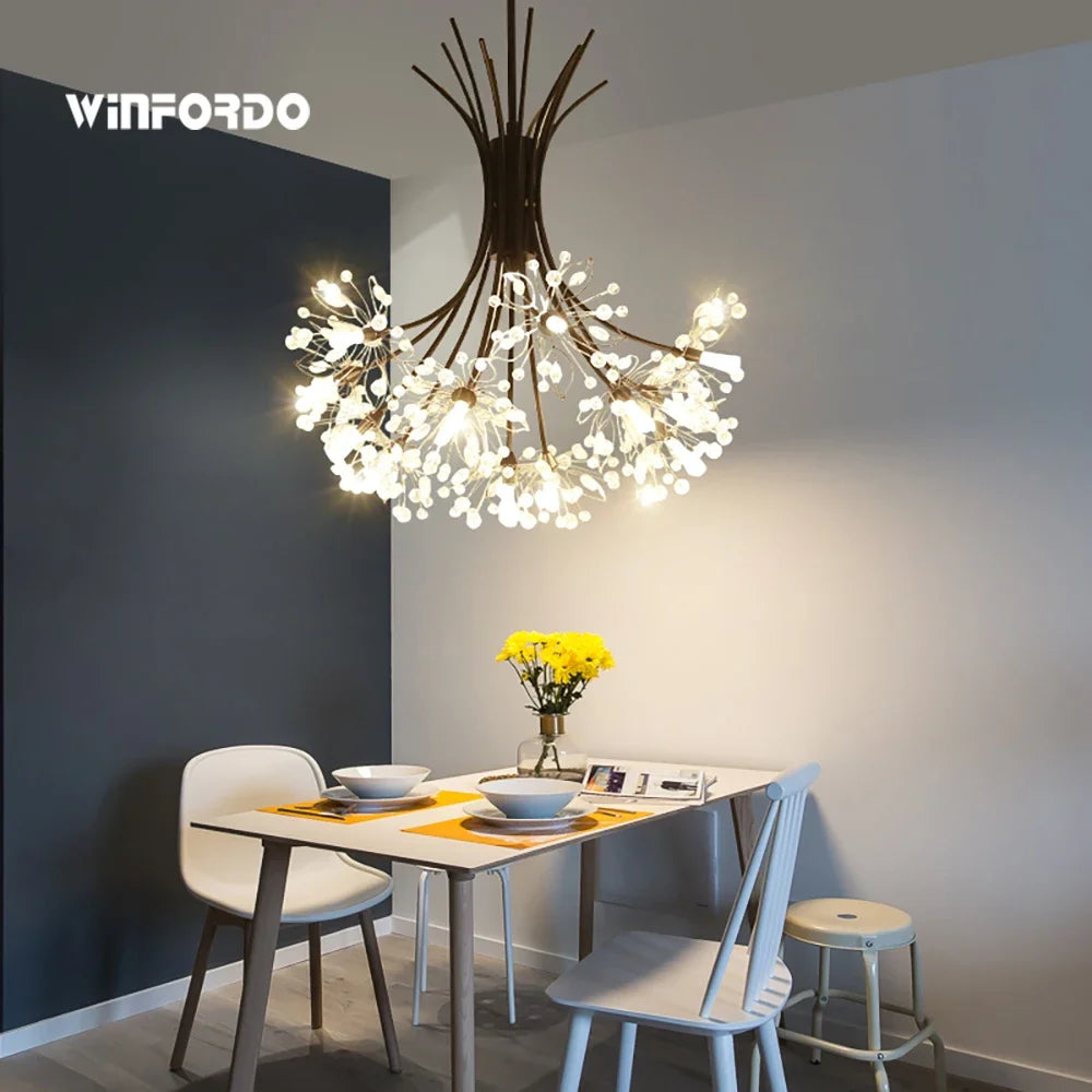 Modern crystal chandelier with LED luminaria lampadario - vue 2 sur 10