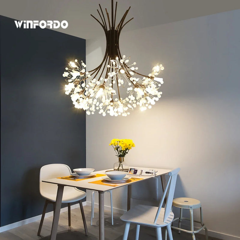 Modern crystal chandelier with LED luminaria lampadario