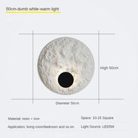 Modern decorative resin moon LED wall light