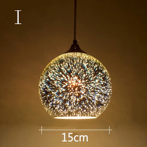 Coloured glass pendant light for modern and festive decoration - vue 14 sur 23