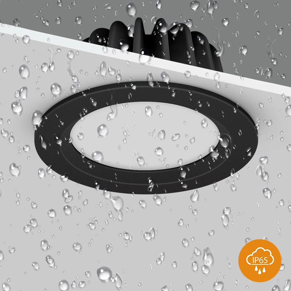 Round waterproof recessed LED panel downlight