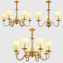 Retro fabric chandelier for country style interior décor