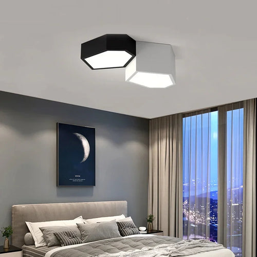 Nordic irregular cube LED ceiling light - vue 7 sur 10