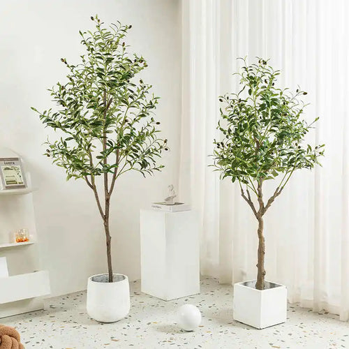 Decorative artificial olive tree with fruit for Halloween and Christmas