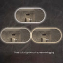 Elliptical smart anti-fog LED wall mirror with three colour settings