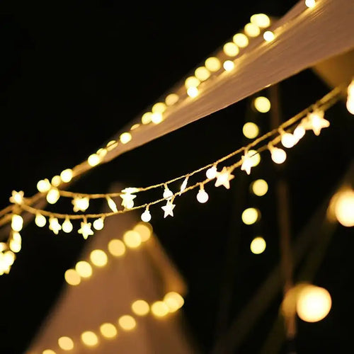 Outdoor LED string lights for festive and garden decoration - vue 6 sur 7