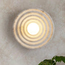 Wabi-sabi round LED wall light Japanese retro style decoration