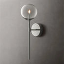 Nordic wall light with clear glass globe, American retro style